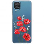 Чохол для Samsung Galaxy A12 / M12 Mixcase квіти маки в польових травах