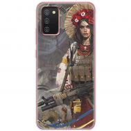 Чохол для Samsung Galaxy A02S (A025) MixCase патріотичні дівчина воїн