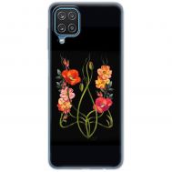 Чохол для Samsung Galaxy A12 / M12 MixCase патротичні Тризуб з квітів