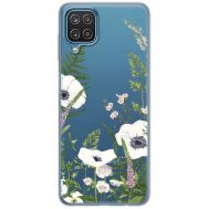 Чохол для Samsung Galaxy A12 / M12 Mixcase квіти білі квіти лісові трави