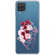 Чохол для Samsung Galaxy A12 / M12 Mixcase квіти серце поросло квітами