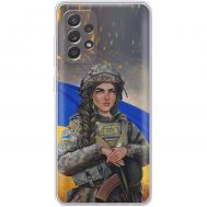 Чохол для Samsung Galaxy A73 (A736) MixCase патріотичні дівчина воїн