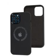 Чохол для iPhone 12 Pro Max Metal Camera MagSafe Silicone black