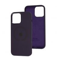 Чохол для iPhone 13 Pro Max Metal Camera MagSafe Silicone deep purple