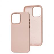 Чохол для iPhone 14 Pro Max Leather with MagSafe pink sand