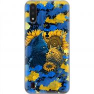 Чохол для Samsung Galaxy A01 (A015) MixCase патротичні cats in a sunflower