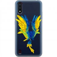 Чохол для Samsung Galaxy A01 (A015) MixCase патріотичні жовто-синій птах