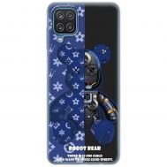 Чохол для Samsung Galaxy A12 / M12 MixCase робот лого на синьому