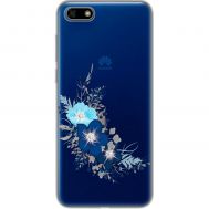 Чохол для Huawei Y5 2018 MixCase стрази синя квітка