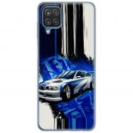 Чохол для Samsung Galaxy A12 / M12 MixCase авто бмв на синьому