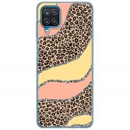 Чохол для Samsung Galaxy A12 / M12 MixCase Леопард жовто-рожевий
