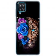 Чохол для Samsung Galaxy A12 / M12 MixCase Леопард у квітах