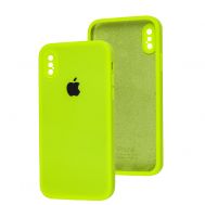 Чохол для iPhone X / Xs Square Full camera neon green
