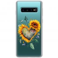 Чохол для Samsung Galaxy S10+ (G975) MixCase осінь соняшник з серцем