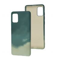 Чохол для Samsung Galaxy A51 (A515) Wave Watercolor dark green/gray