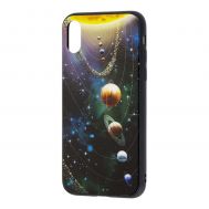 Чохол для iPhone Xr glass "Галактика"