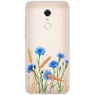 Чохол для Xiaomi Redmi 5 Plus Mixcase квіти волошки у пшениці