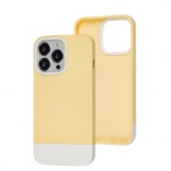 Чохол для iPhone 13 Pro Bichromatic creamy-yellow/white