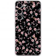 Чохол для Samsung Galaxy S23 (S911) MixCase квіти на чорному