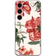 Чохол для Samsung Galaxy S23 (S911) MixCase квіти червоні на білому
