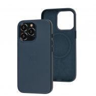 Чохол для iPhone 13 Pro Leather with MagSafe indigo blue