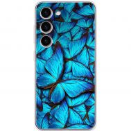 Чохол для Samsung Galaxy S23 (S911) MixCase метелики сині