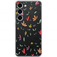Чохол для Samsung Galaxy S23 (S911) Mixcase квіти квіточки - листочки