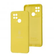 Чохол для Xiaomi Redmi 10C Silicone Full Тризуб жовтий