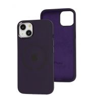 Чохол для iPhone 13 Metal Camera MagSafe Silicone deep purple