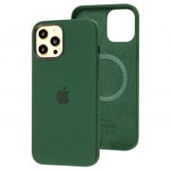 Чохол для iPhone 12 Pro Max MagSafe Silicone Full Size cyprus green