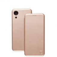 Чохол книжка Premium для Samsung Galaxy A03 Core (A032) рожево-золотистий