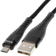 Кабель USB Hoco UD02 microUSB (3A) 1m чорний