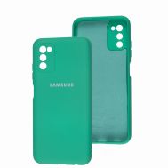 Чохол для Samsung Galaxy A03s (A037) Full camera бірюзовий / marine green