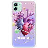 Чехол для iPhone 12 mini Mixcase для закоханих Heart Love