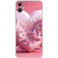 Чехол для Samsung Galaxy A04 (A045) Mixcase для закоханих pink heart