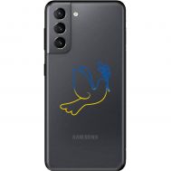Чохол для Samsung Galaxy S21 (G991) MixCase патріотичні синє-жовтий голуб