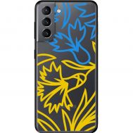Чохол для Samsung Galaxy S21 (G991) MixCase патріотичні синє-жовта лілія