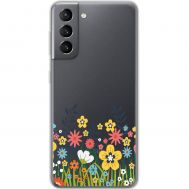 Чохол для Samsung Galaxy S21 (G991) Mixcase квіткове поле
