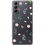 Чохол для Samsung Galaxy S21 (G991) Mixcase квіти патерн квіти гілки евкаліпт
