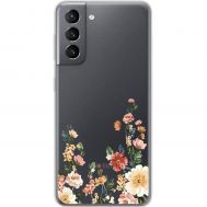 Чохол для Samsung Galaxy S21 (G991) Mixcase квіти квіточки