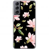 Чохол для Samsung Galaxy S21 (G991) MixCase квіти рожеві квіти