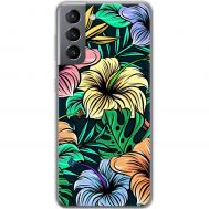 Чохол для Samsung Galaxy S21 (G991) MixCase квіти тропіки