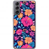 Чохол для Samsung Galaxy S21 (G991) MixCase квіти яскраві