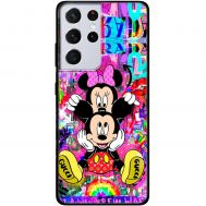 Чохол для Samsung Galaxy S21 Ultra (G998) MixCase графіті Mickey and Minnie mouse
