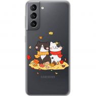 Чохол для Samsung Galaxy S21 (G991) MixCase осінь котяча осінь