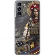 Чохол для Samsung Galaxy S21 (G991) MixCase патріотичні дівчина воїн
