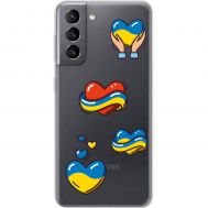 Чохол для Samsung Galaxy S21 (G991) MixCase патріотичні серця