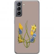 Чохол для Samsung Galaxy S21 (G991) MixCase патріотичні квіти у формі герба