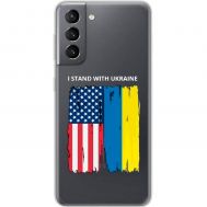 Чохол для Samsung Galaxy S21 (G991) MixCase патріотичні прапори