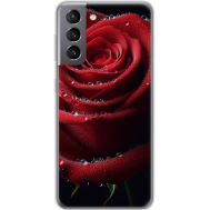 Чохол для Samsung Galaxy S21 (G991) MixCase різні червона роза